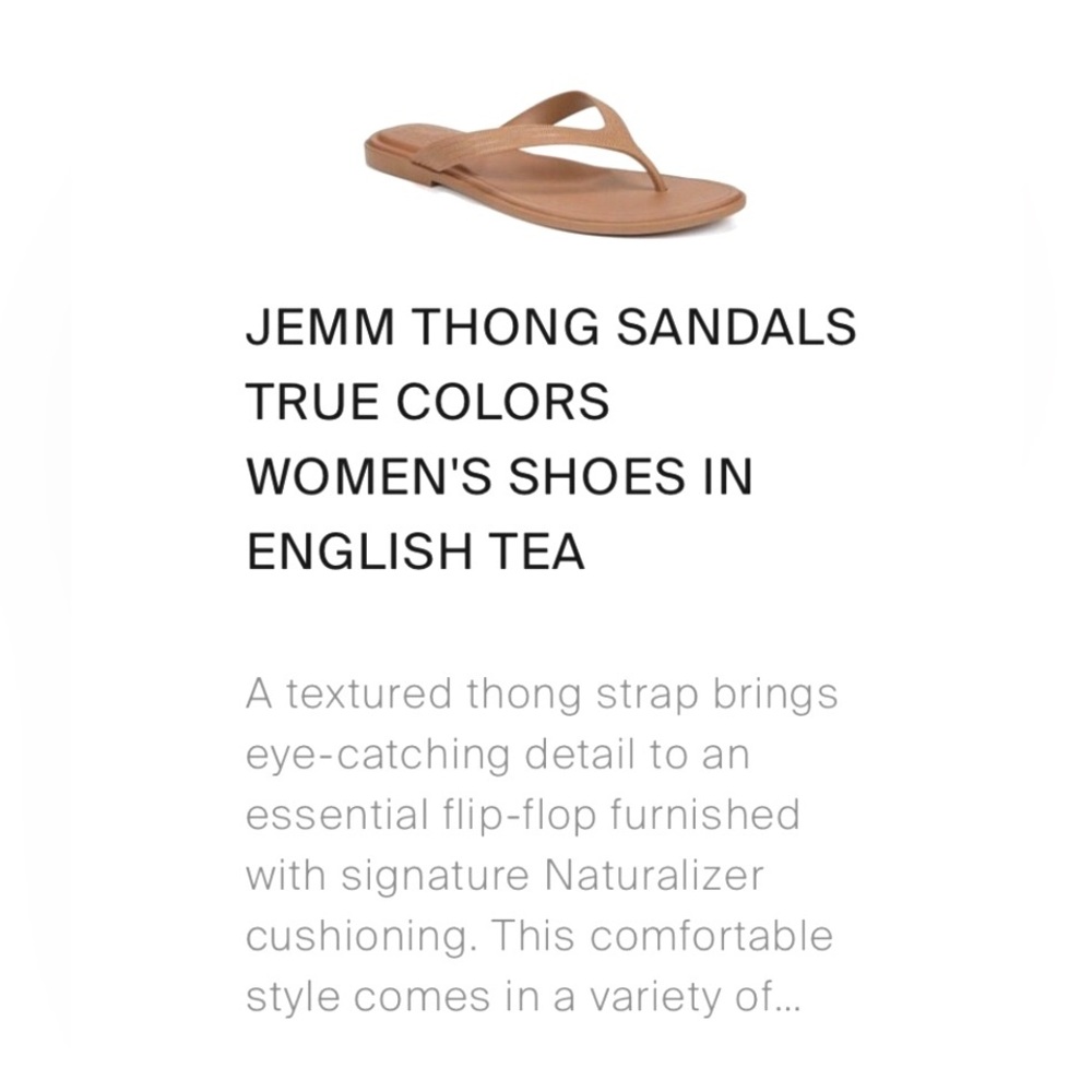 Naturalizer Jemm textured thong flip flops sandals, NEW w/box size 9. 🎉sale